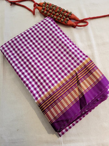 Purple Celebrity Cotton Ilkal Saree