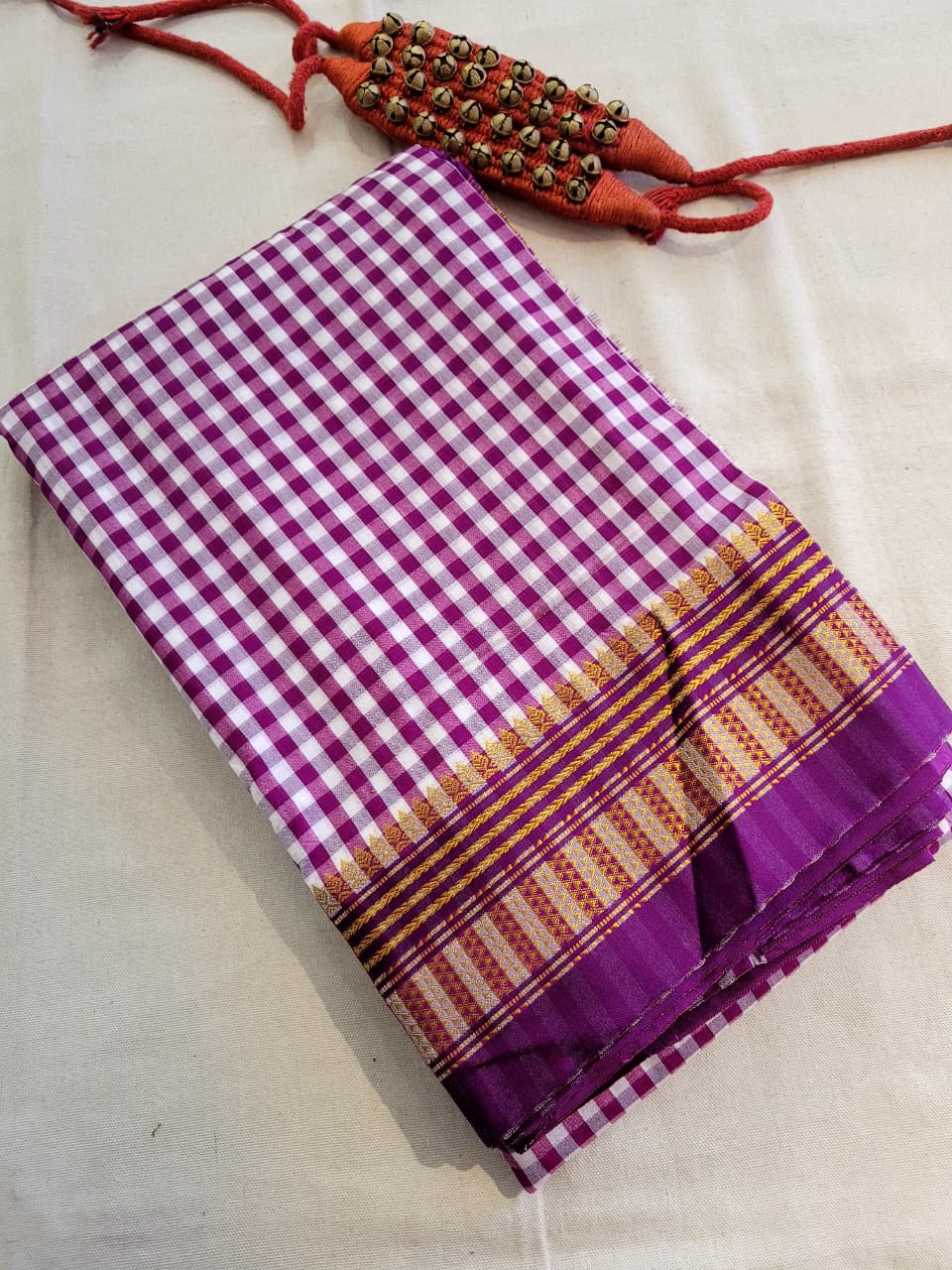 Purple Celebrity Cotton Ilkal Saree