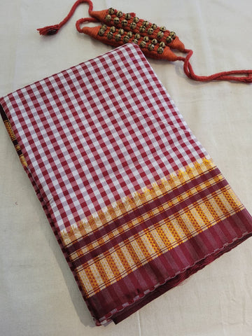 Brown Celebrity Cotton Ilkal Saree