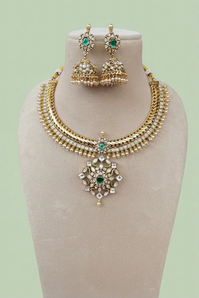 Sumeha Veera Kundan Necklace Set