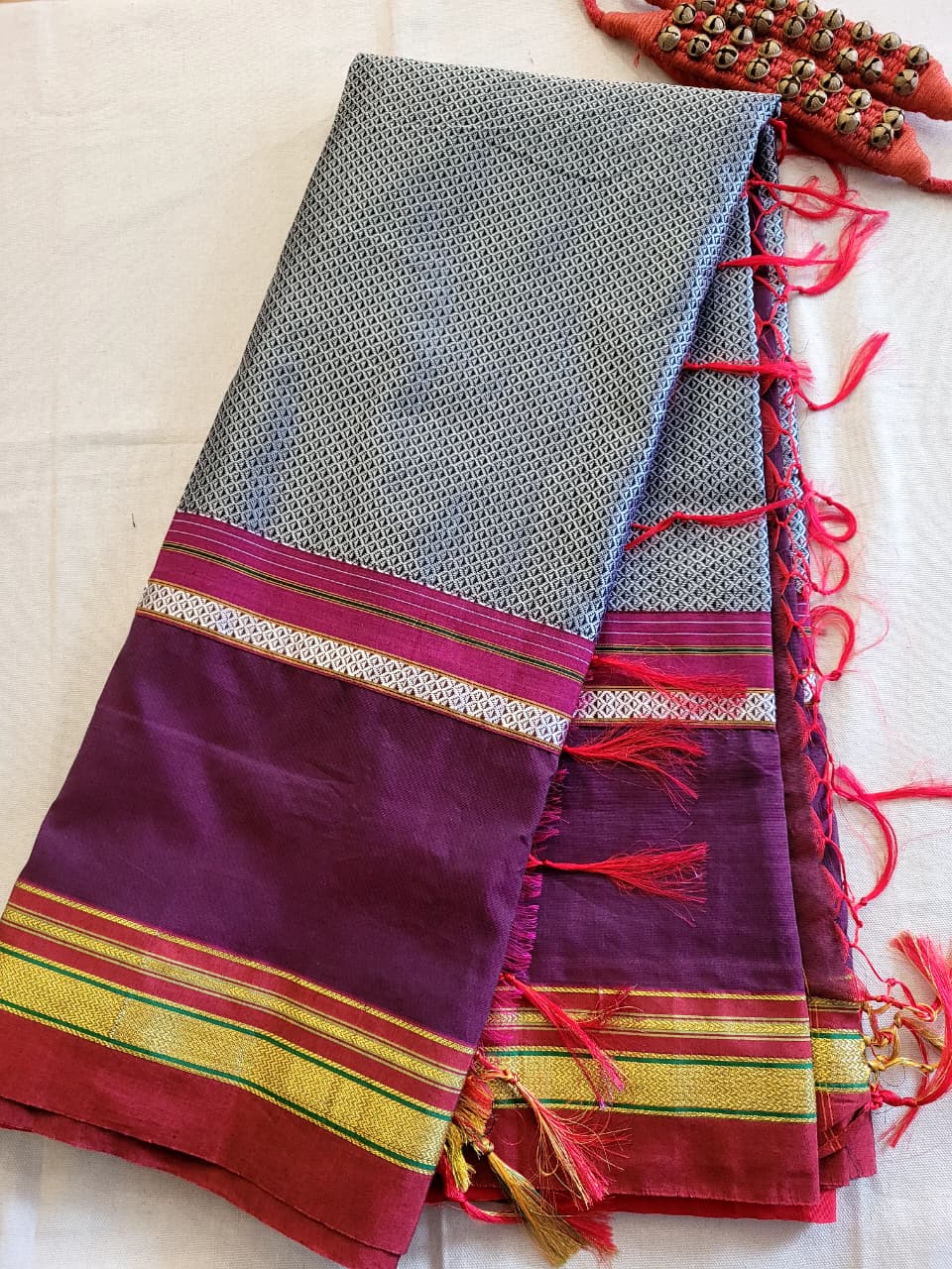 Grey Celebrity Ilkal Saree