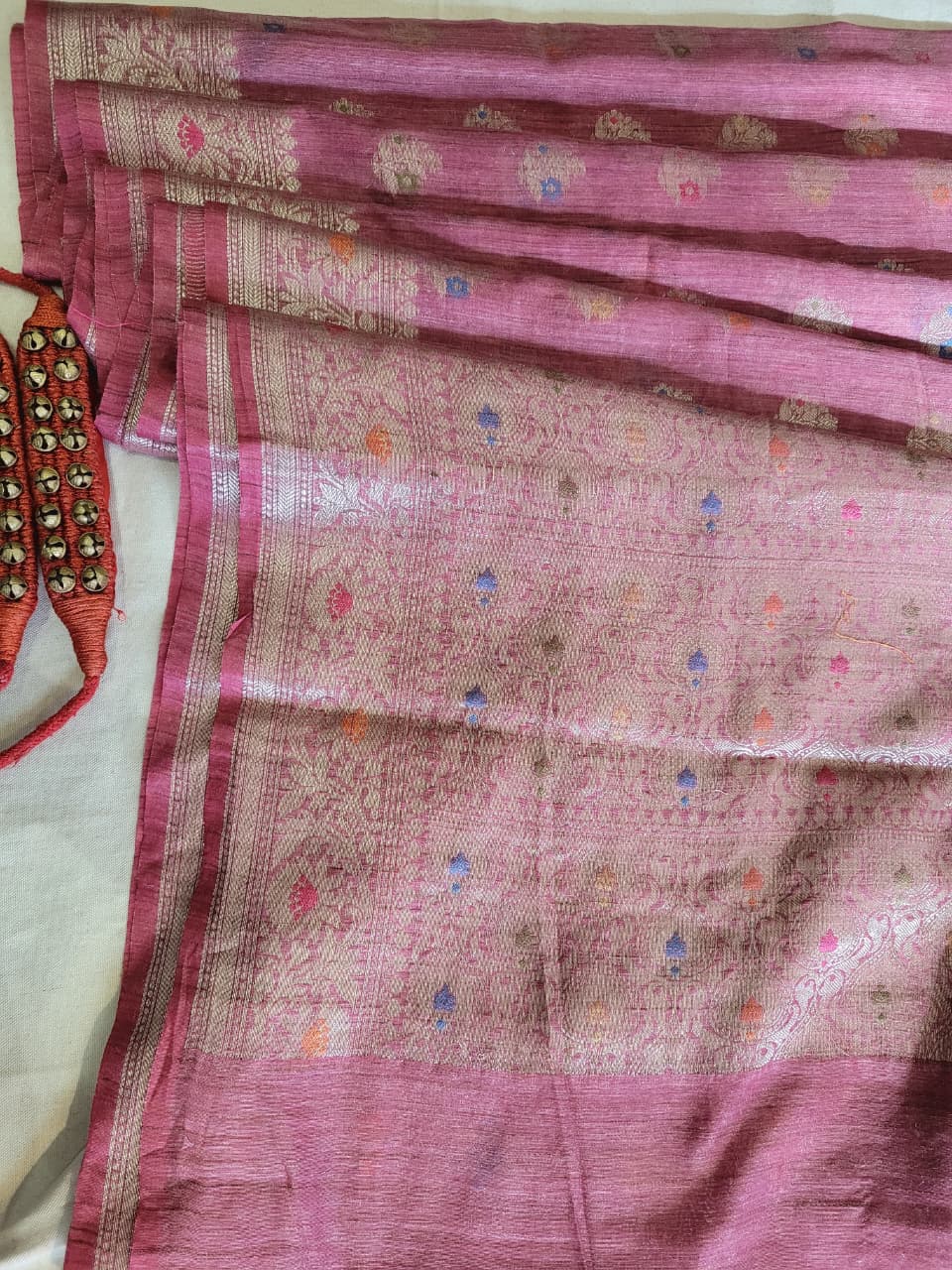 Pink Raveena Pure Tussar Saree