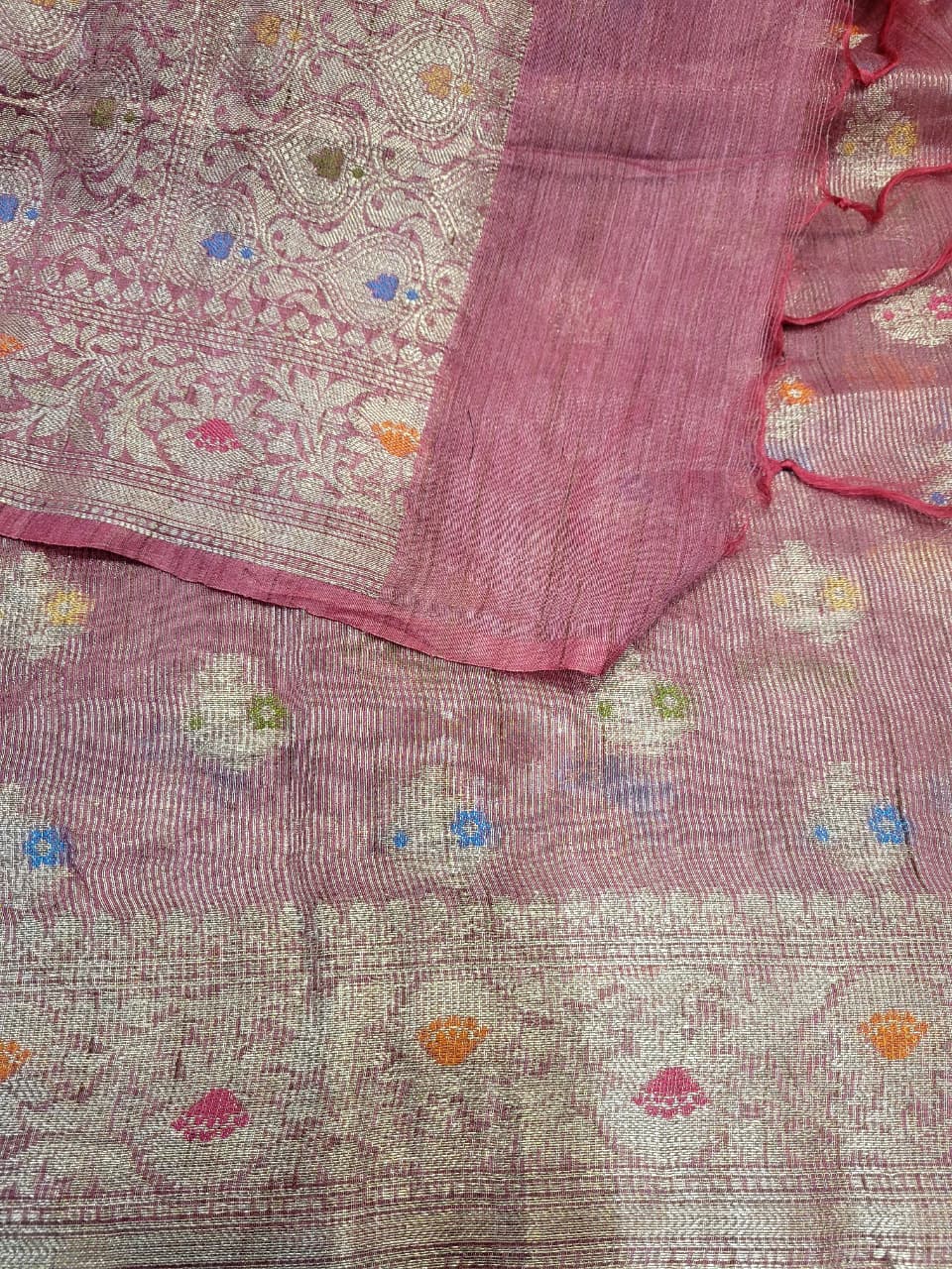 Purple Raveena Pure Tussar Saree
