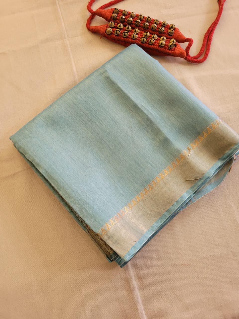 Blue3 Raveena Pure Tussar Saree