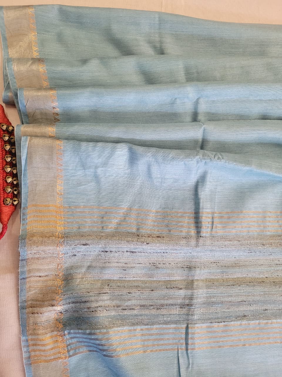Blue3 Raveena Pure Tussar Saree