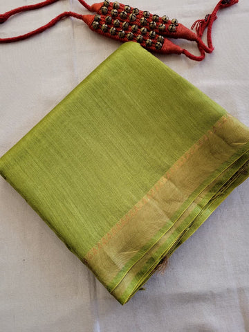 Olive Raveena Pure Tussar Saree