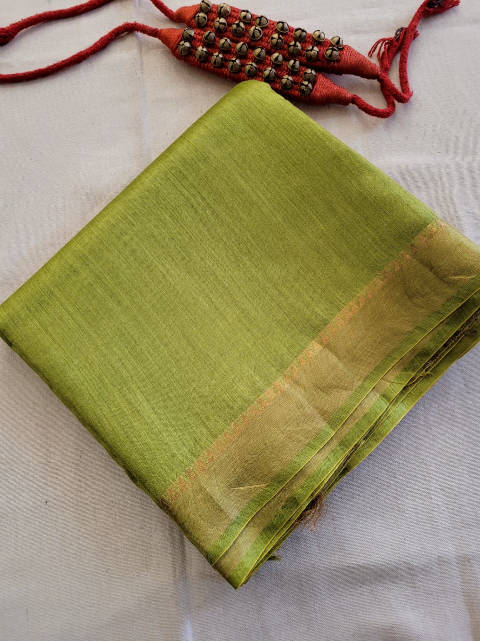 Olive Raveena Pure Tussar Saree