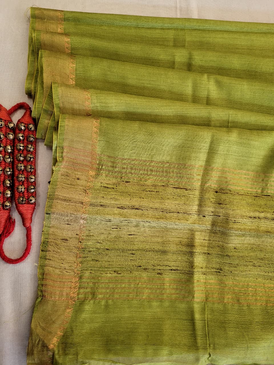 Olive Raveena Pure Tussar Saree