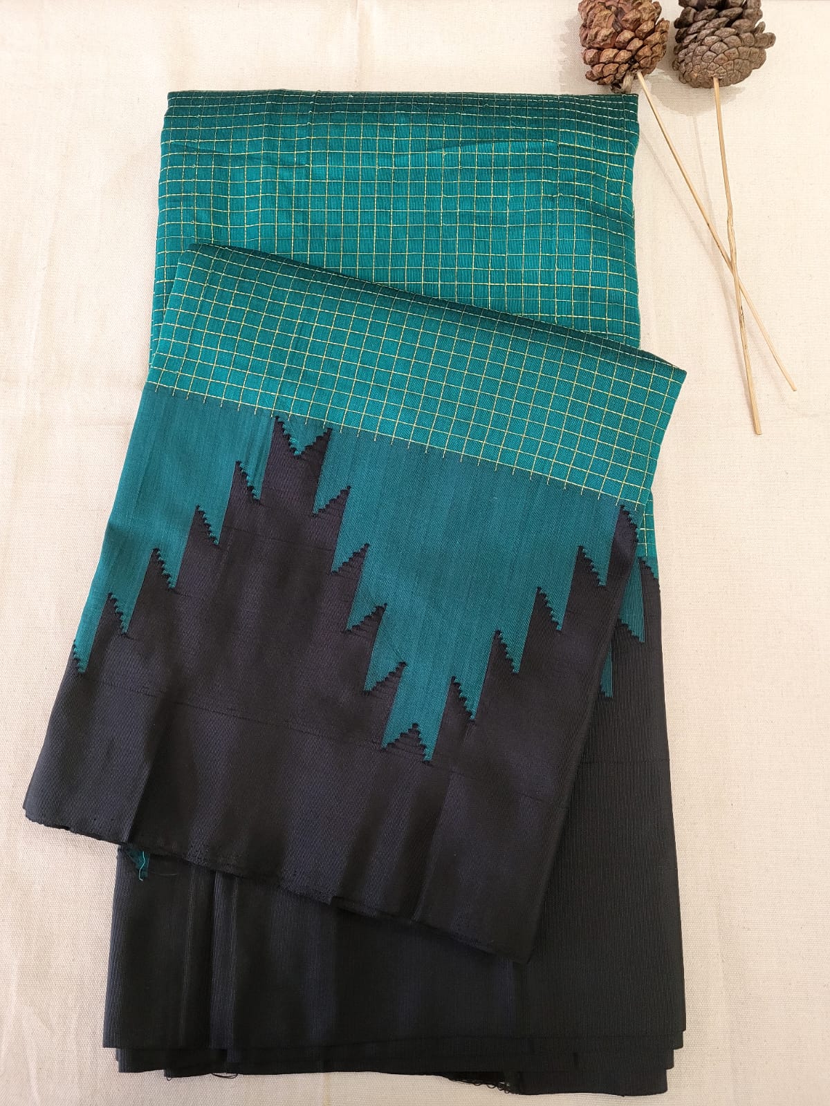 Green Ilkal Cotton Saree