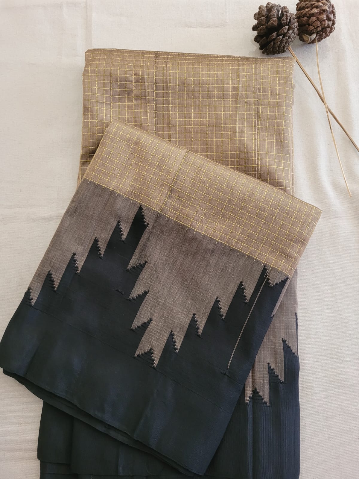 Gold Ilkal Cotton Saree