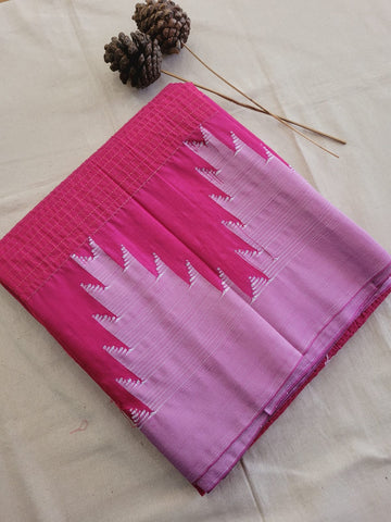 Pink Ilkal Cotton Saree
