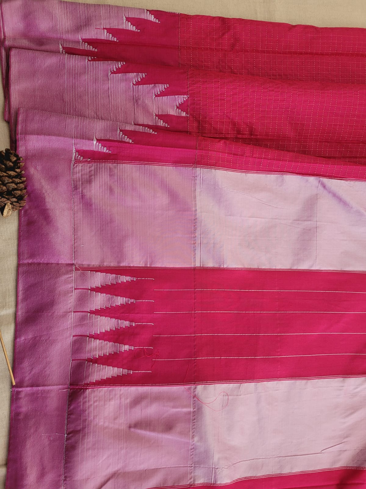 Pink Ilkal Cotton Saree