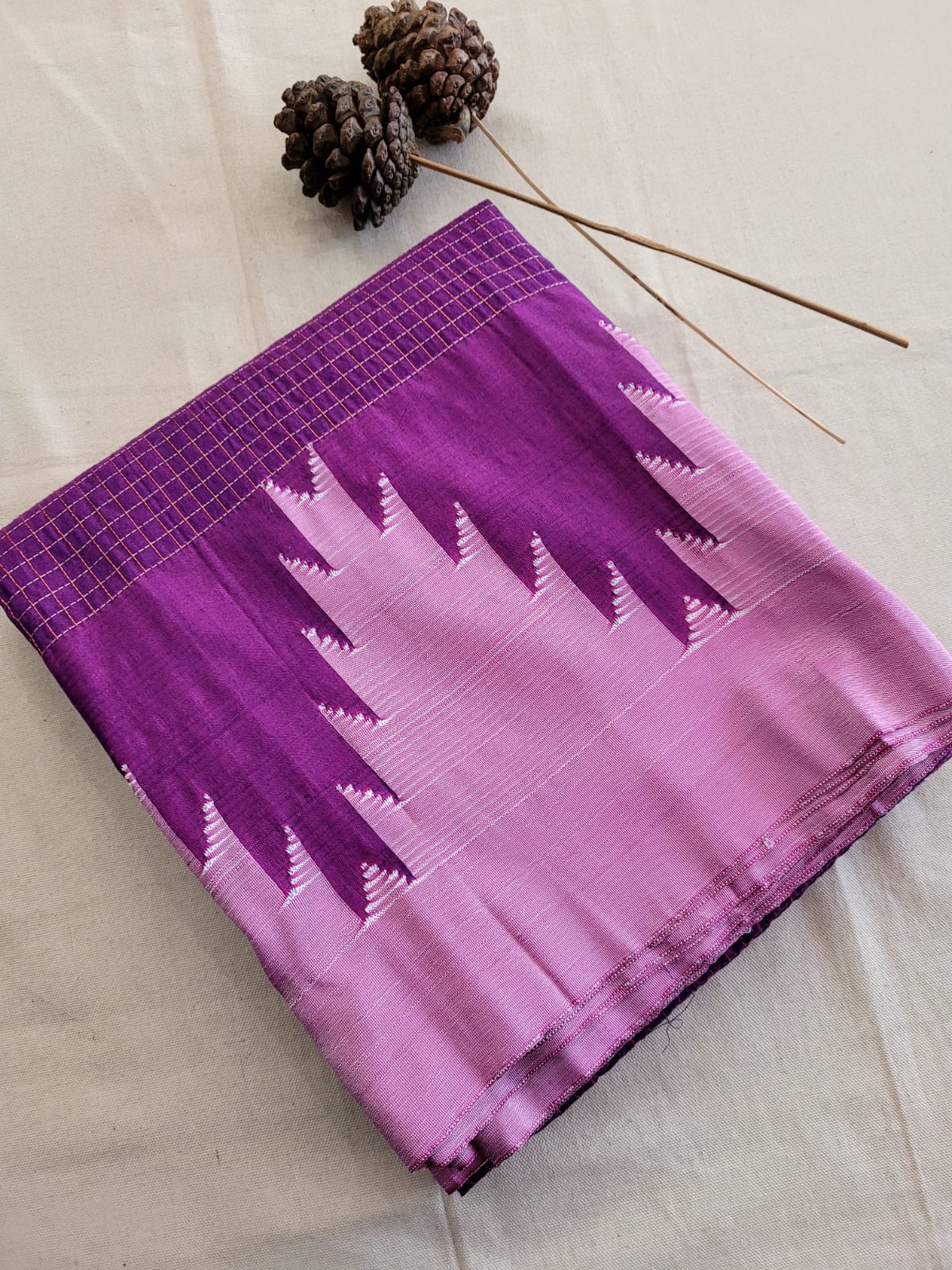 Purple Ilkal Cotton Saree