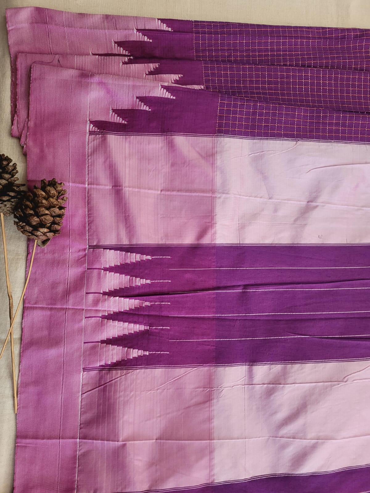 Purple Ilkal Cotton Saree