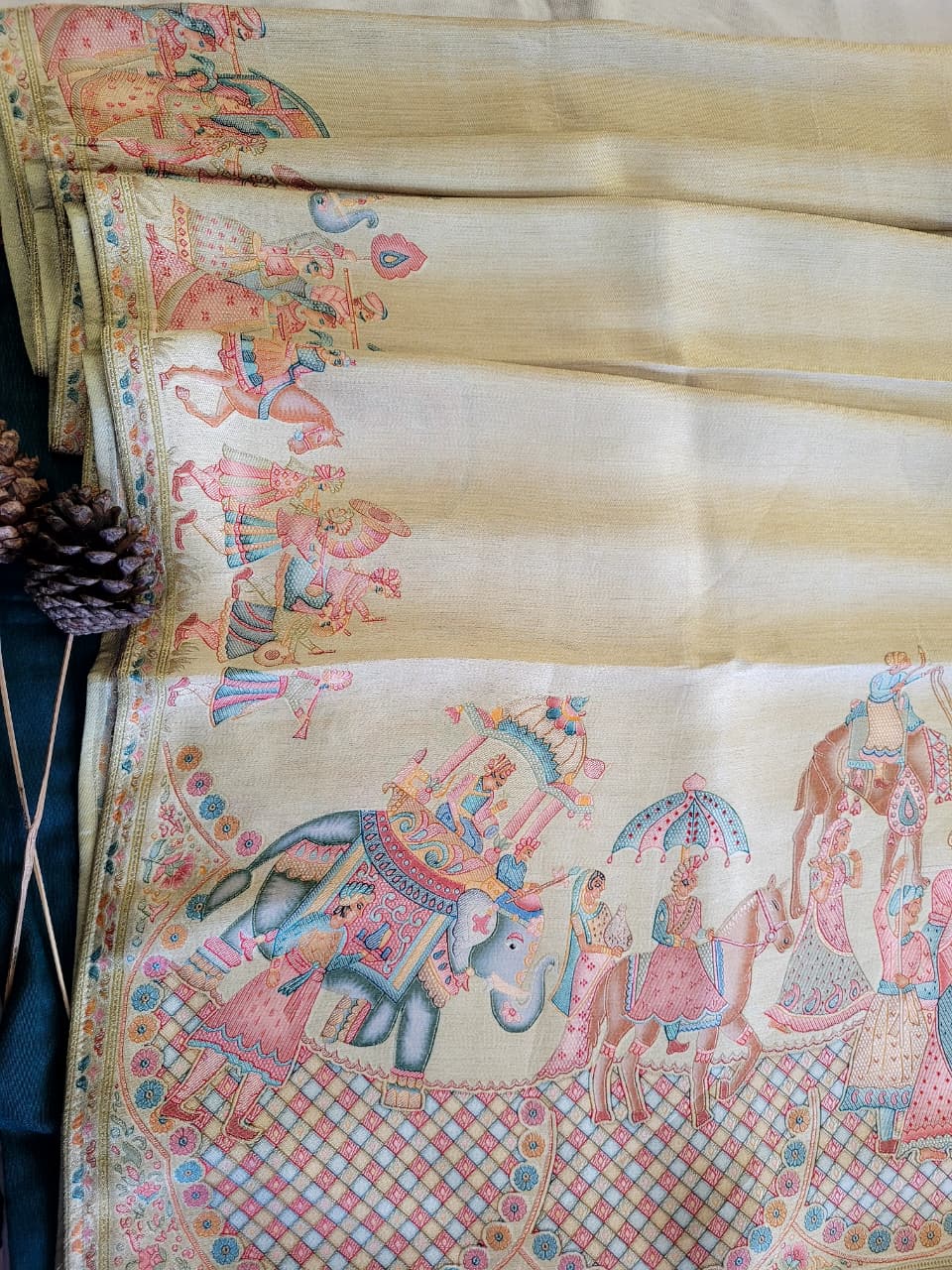 Gold2 Tissue Kani Silk Saree