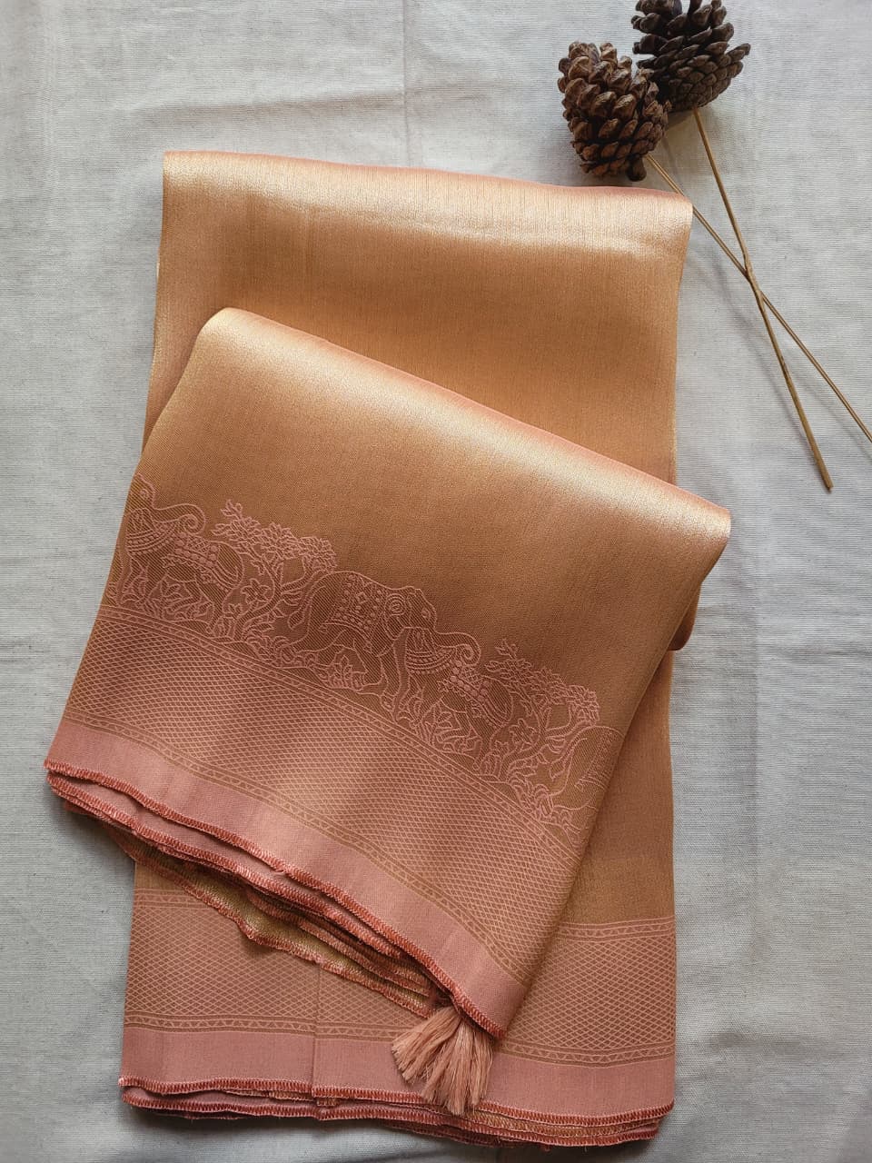 Gold3 Tissue Kani Silk Saree