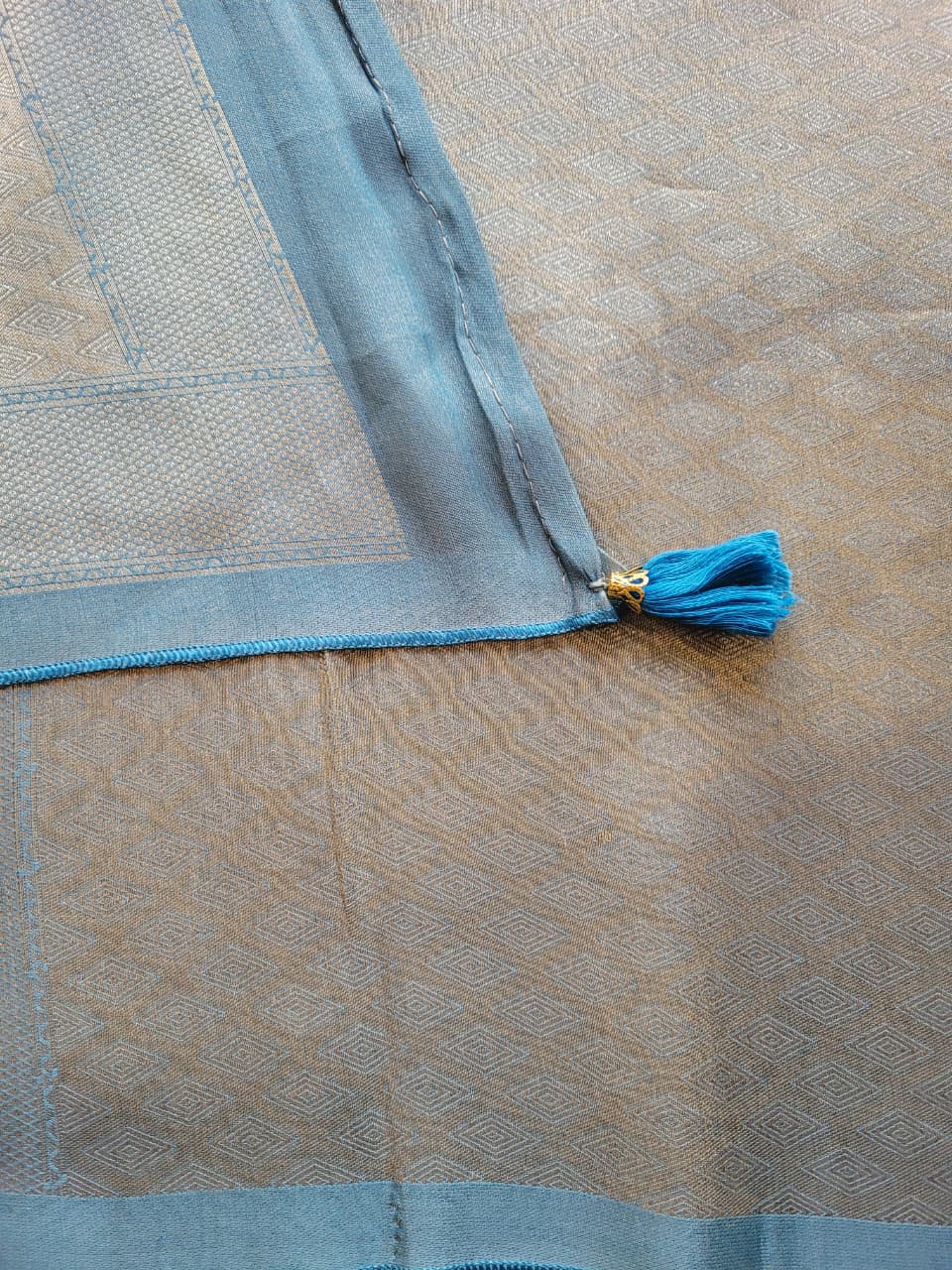 Blue Tissue Kani Silk Saree