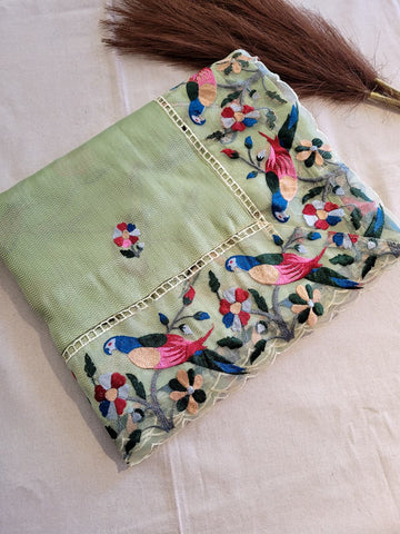 Green Nora Tissue Saree