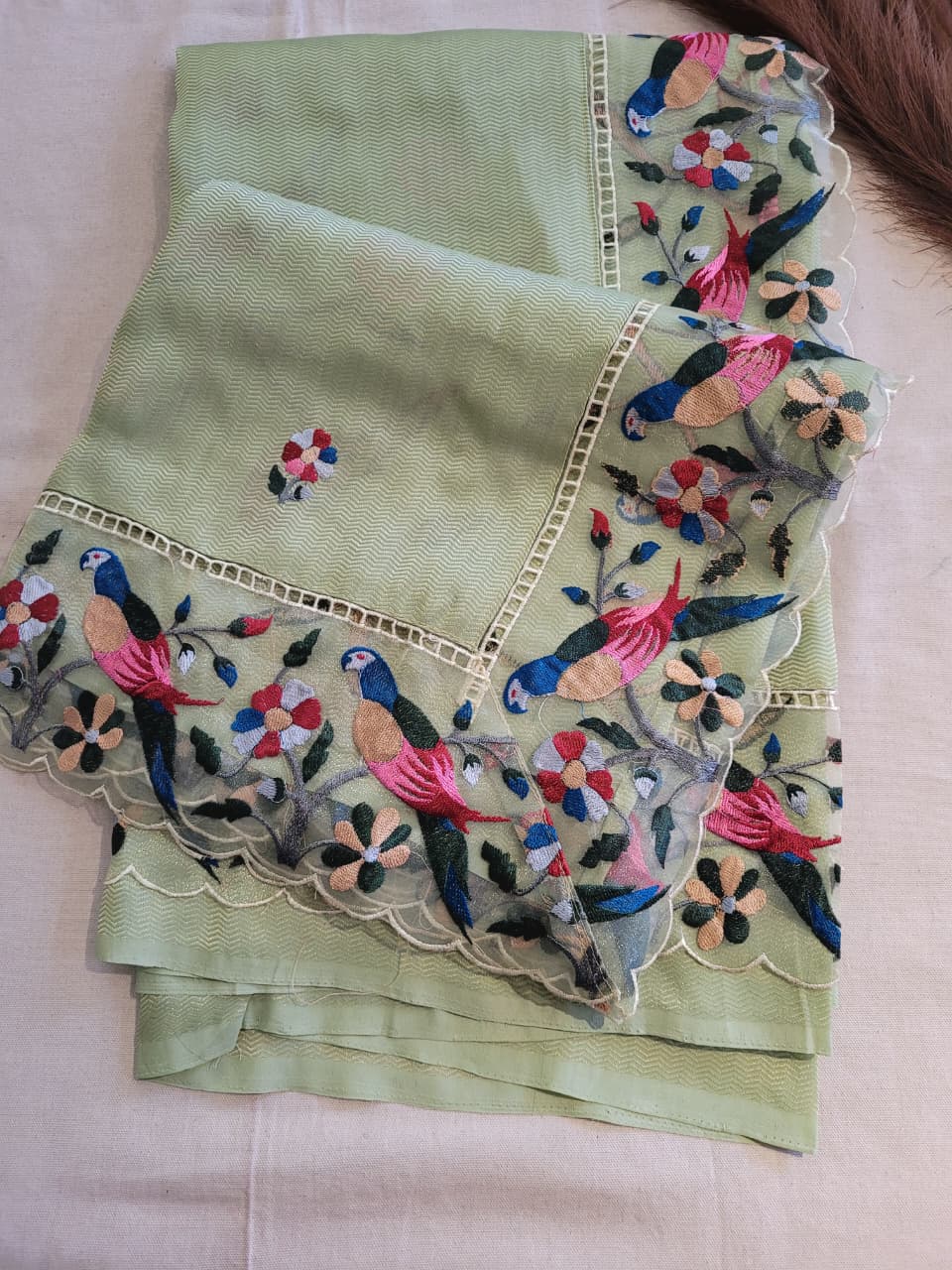 Green Nora Tissue Saree