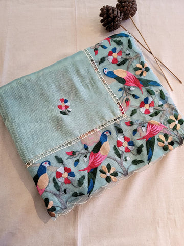 Blue Nora Tissue Saree