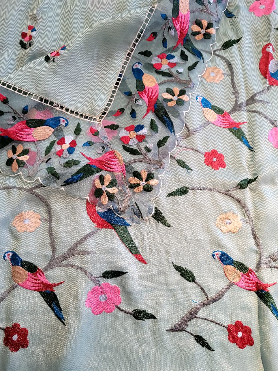 Blue Nora Tissue Saree