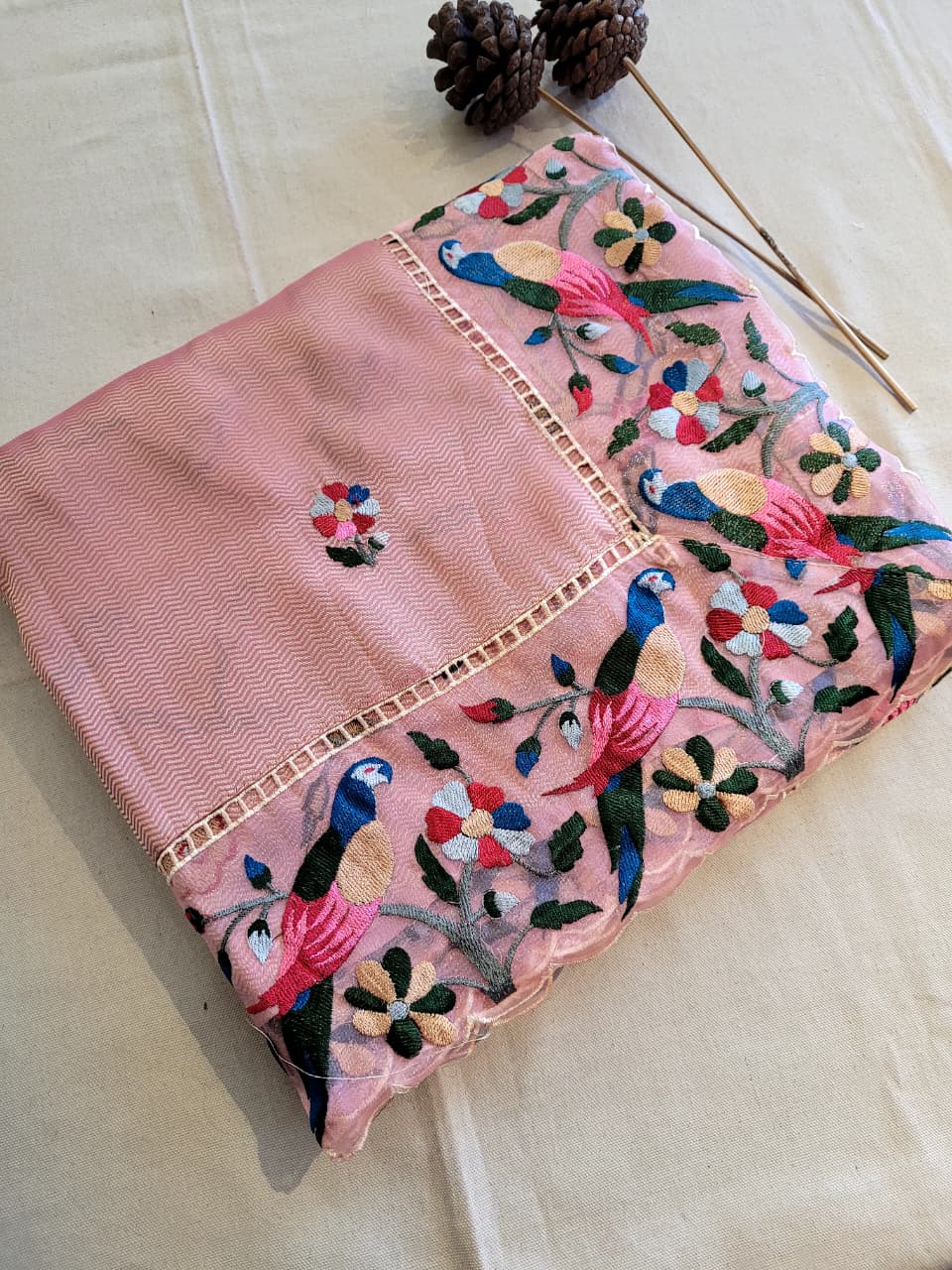 Pink Nora Tissue Saree