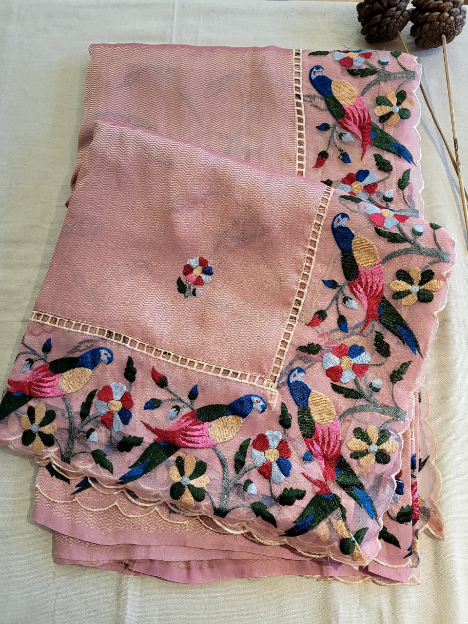 Pink Nora Tissue Saree