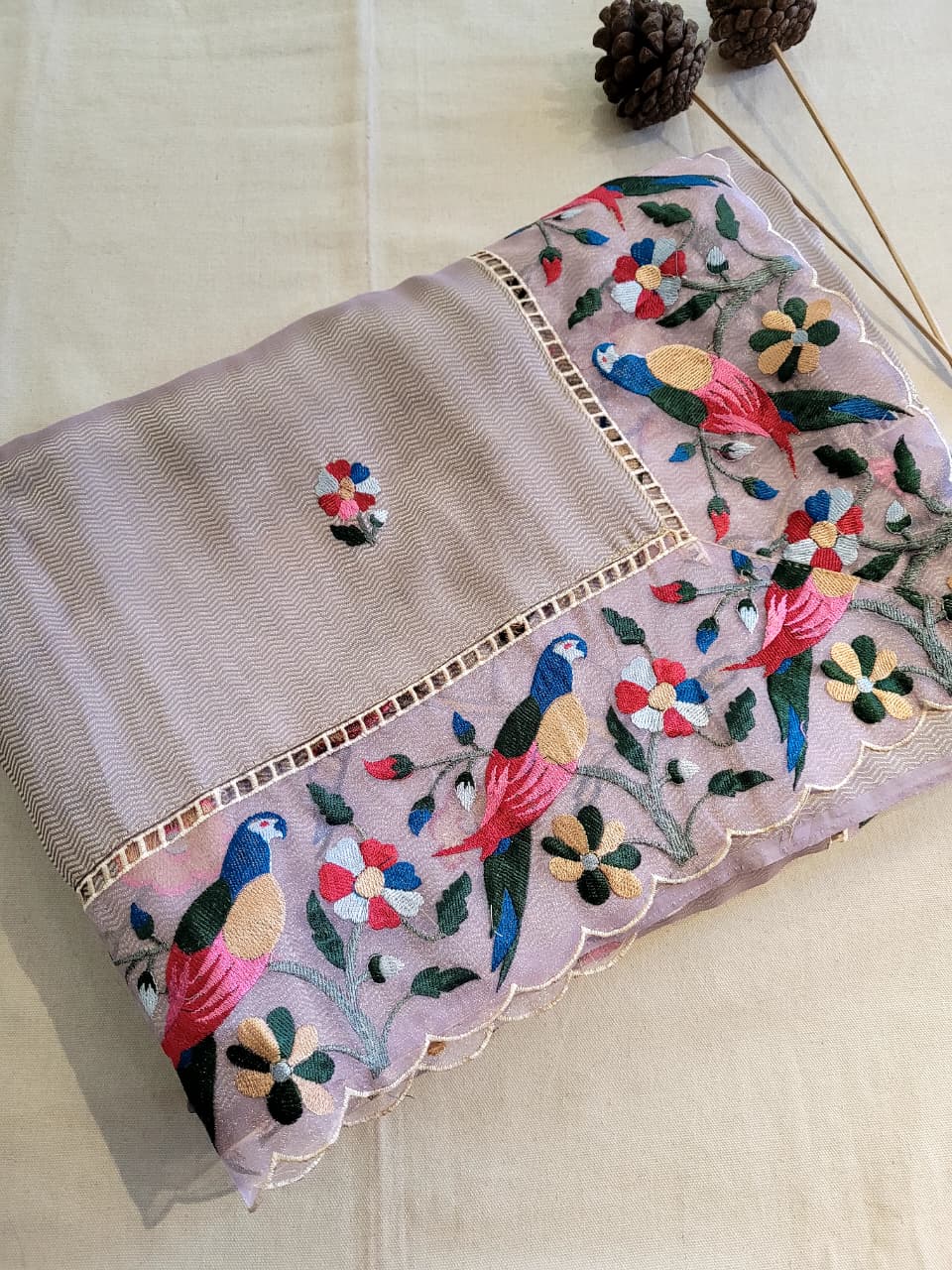 Lavender Nora Tissue Saree