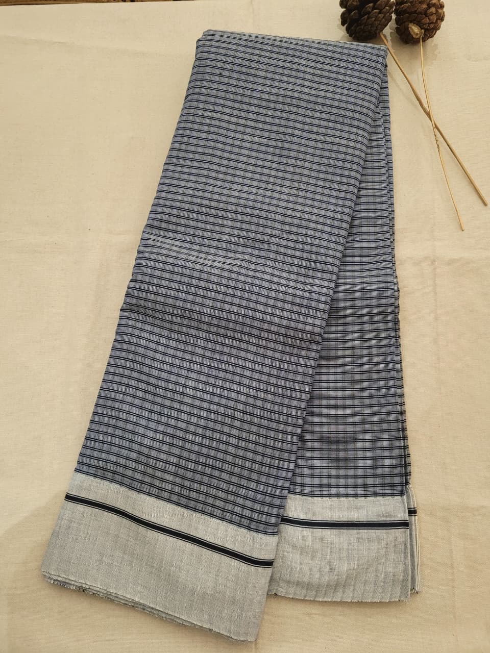 Blue4 Hampa Pattedanchu Saree