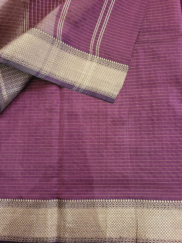 Maroon Checks Maheshwari Sico Saree