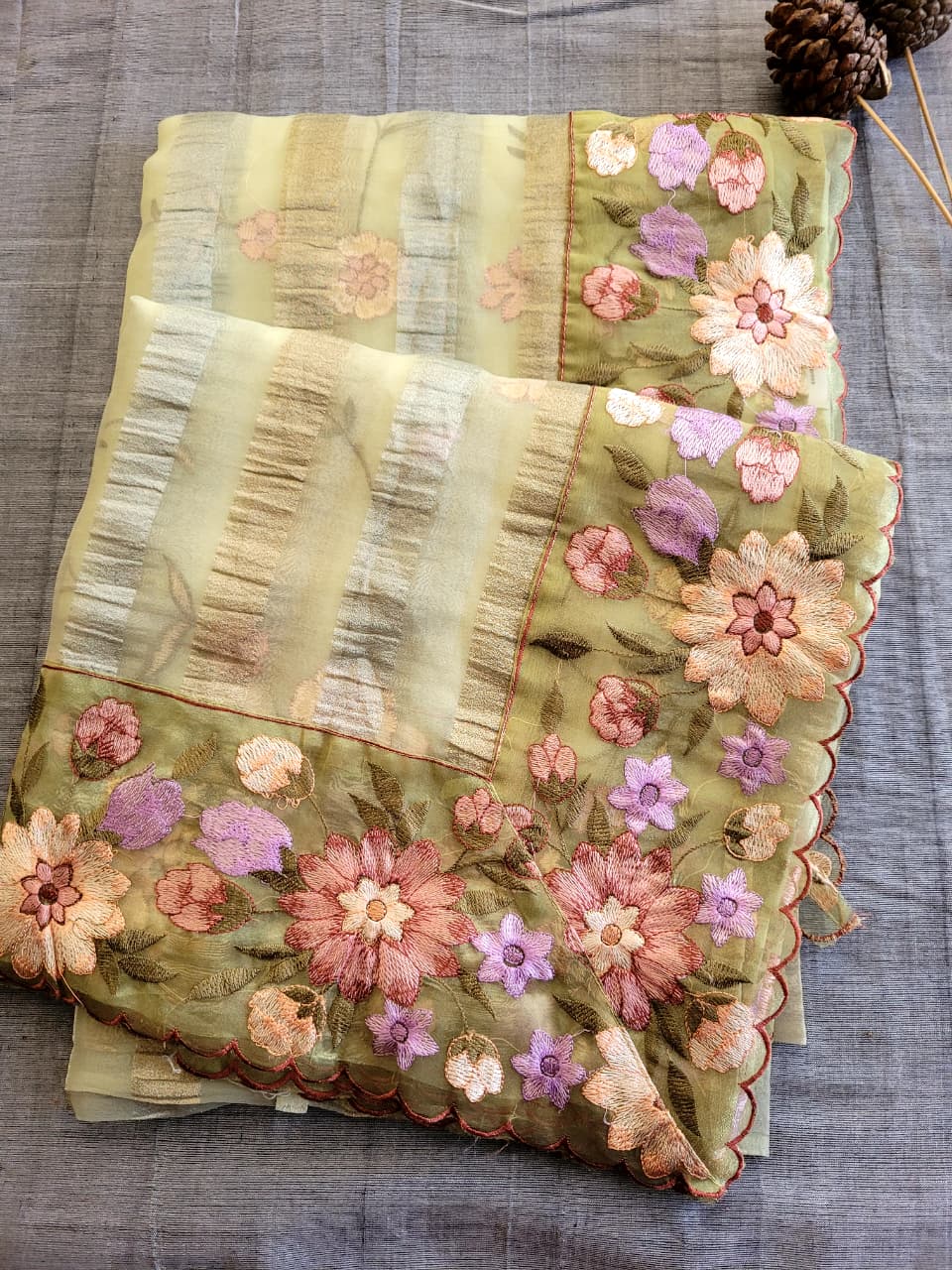 Blonde Nora2 Tissue Saree