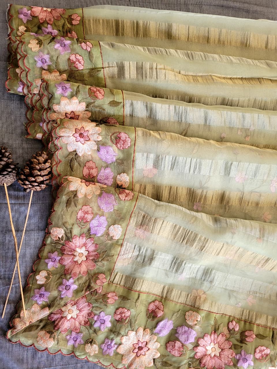 Blonde Nora2 Tissue Saree