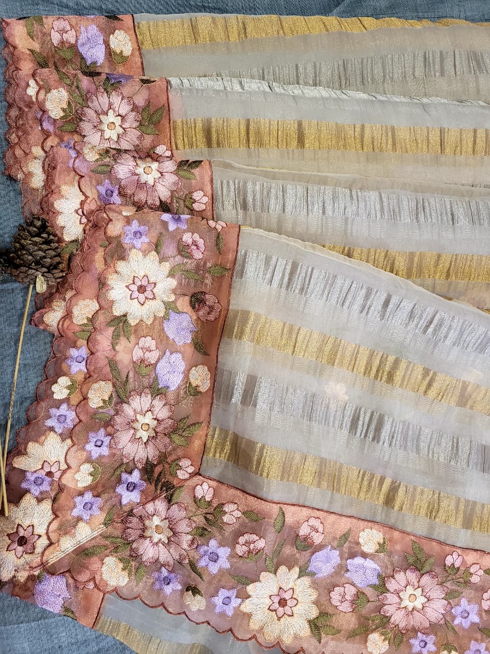 Lavender Nora2 Tissue Saree