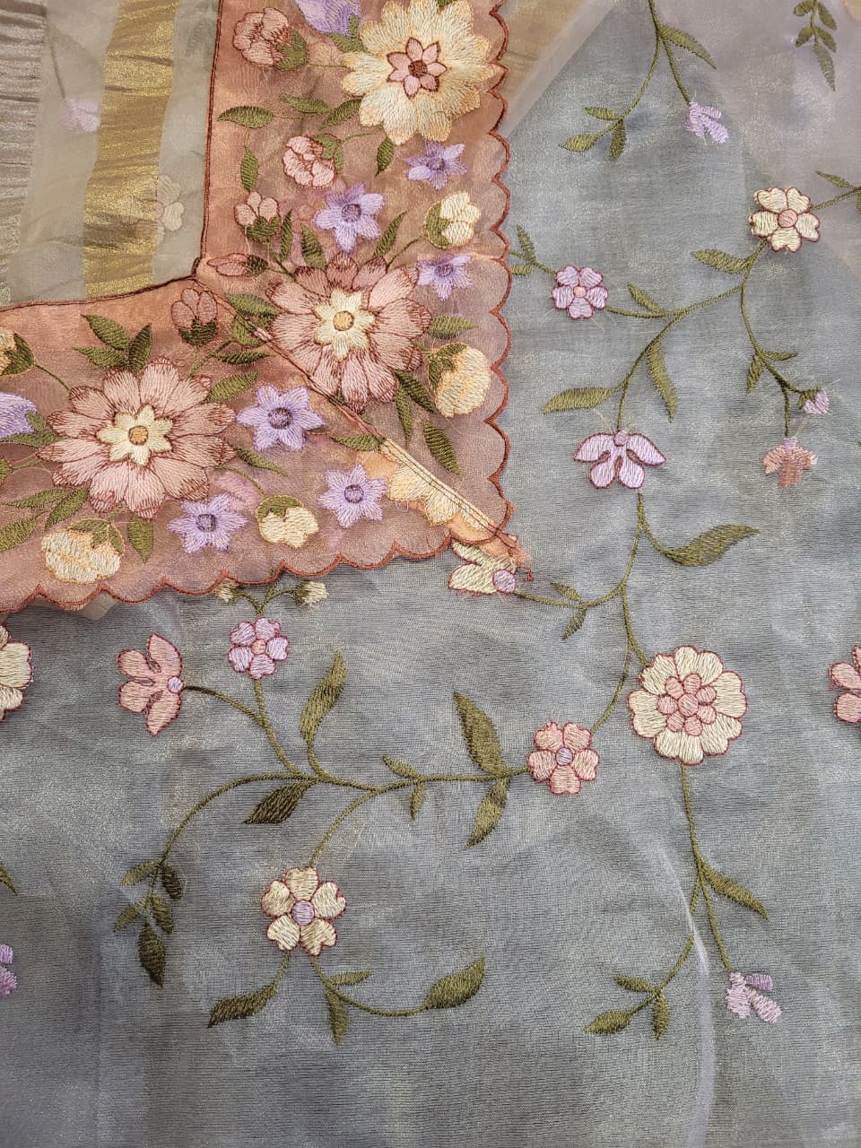 Lavender Nora2 Tissue Saree