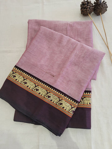 Lavender Narayanpet cotton saree