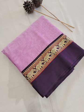 Baby pink Narayanpet cotton saree