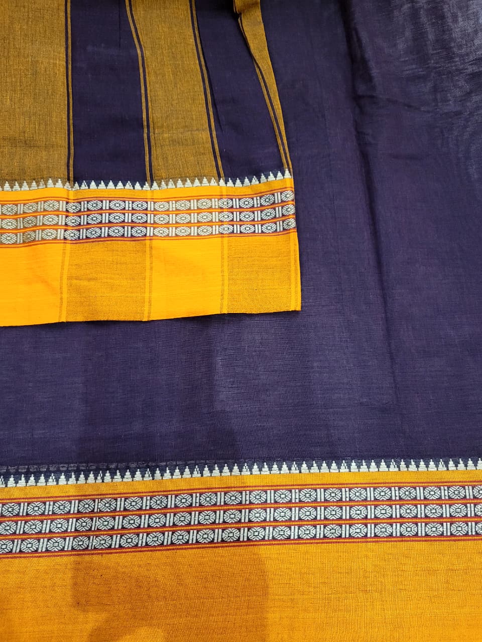 Purple Narayanpet cotton saree
