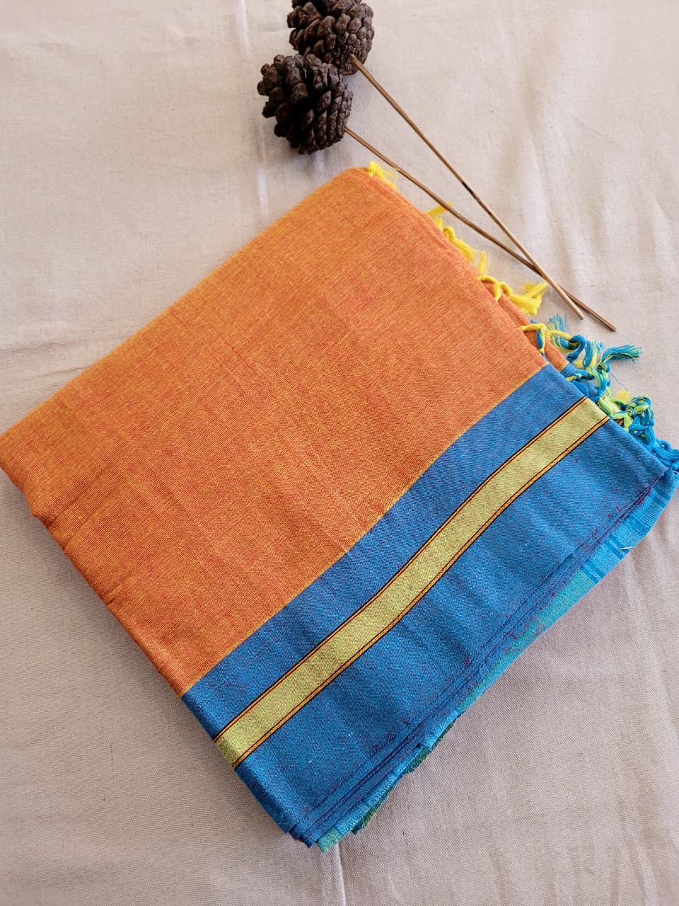 Orange Hampa Pattedanchu Saree