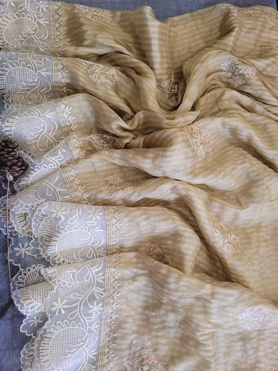 Yellow Nora3 Tissue Saree