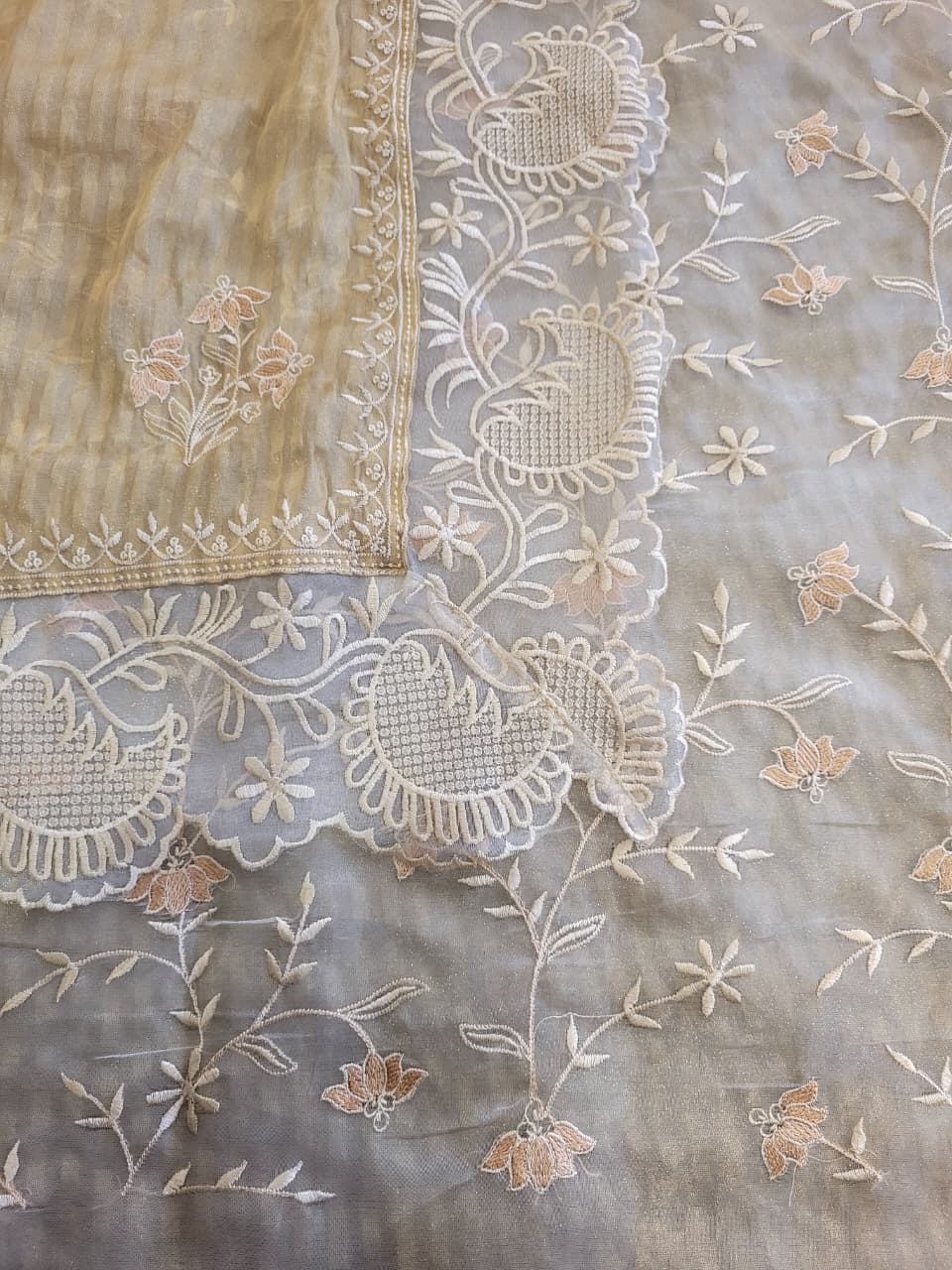 Yellow Nora3 Tissue Saree