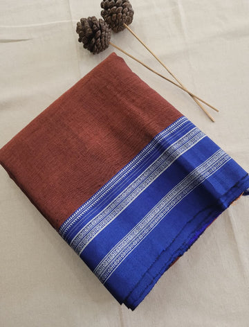 Brown2 Ilkal Cotton Saree Silk Pallu