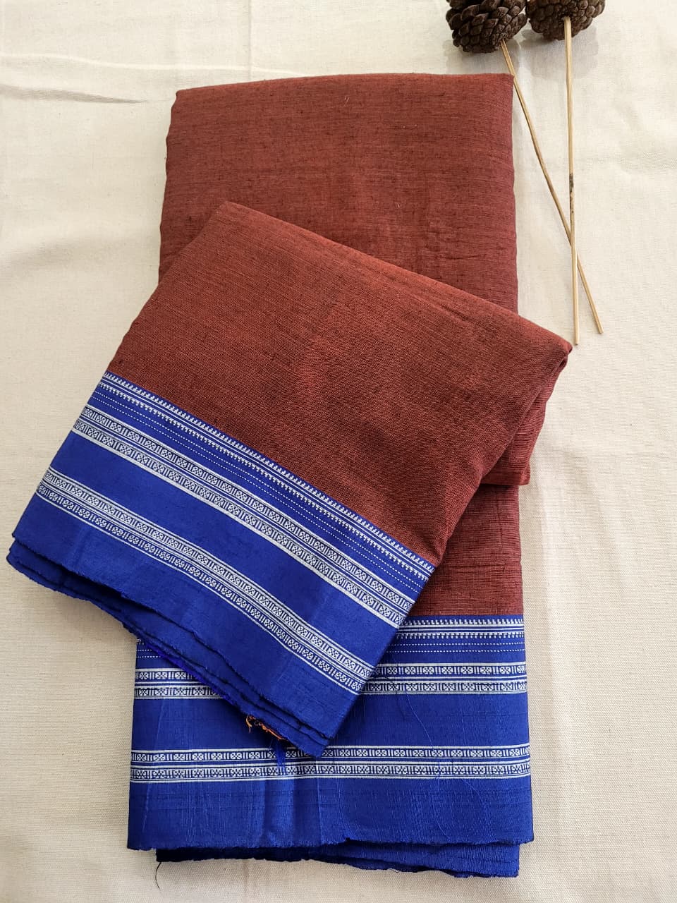 Brown2 Ilkal Cotton Saree Silk Pallu