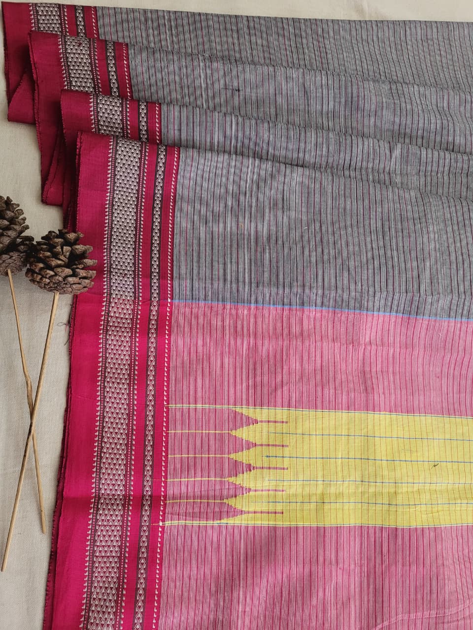 Grey2 Ilkal Cotton Saree