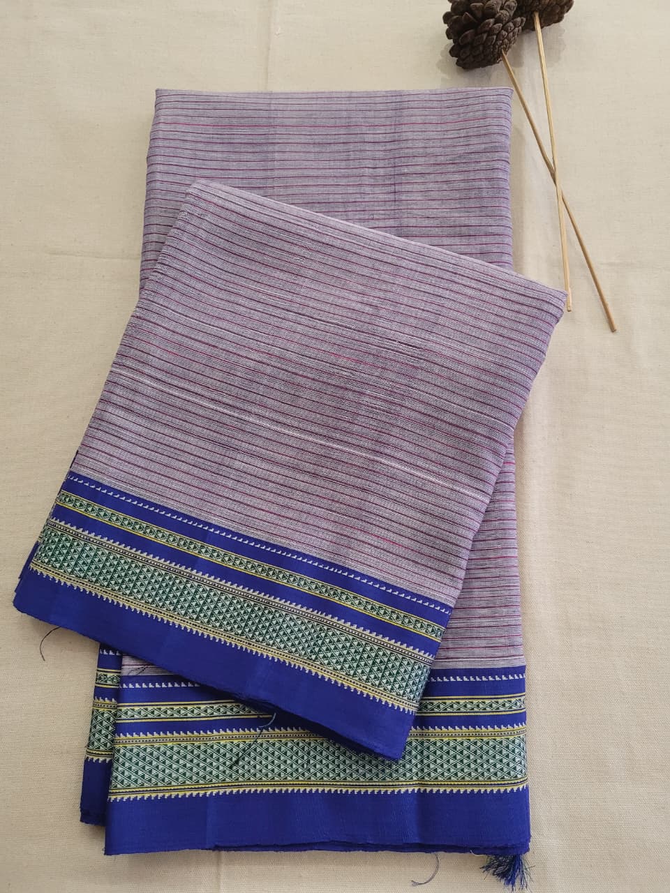 Silver Ilkal Cotton Saree