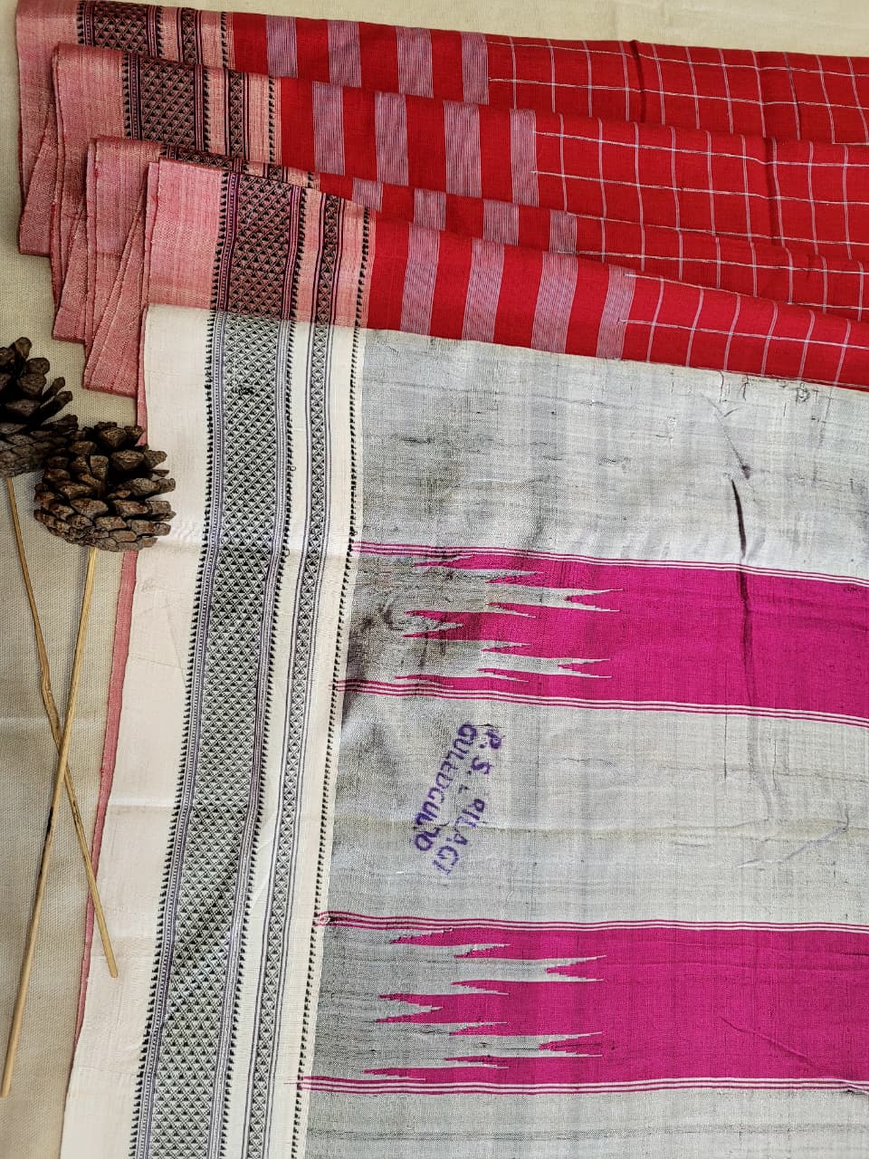 Red2 Ilkal Cotton Saree Silk Pallu