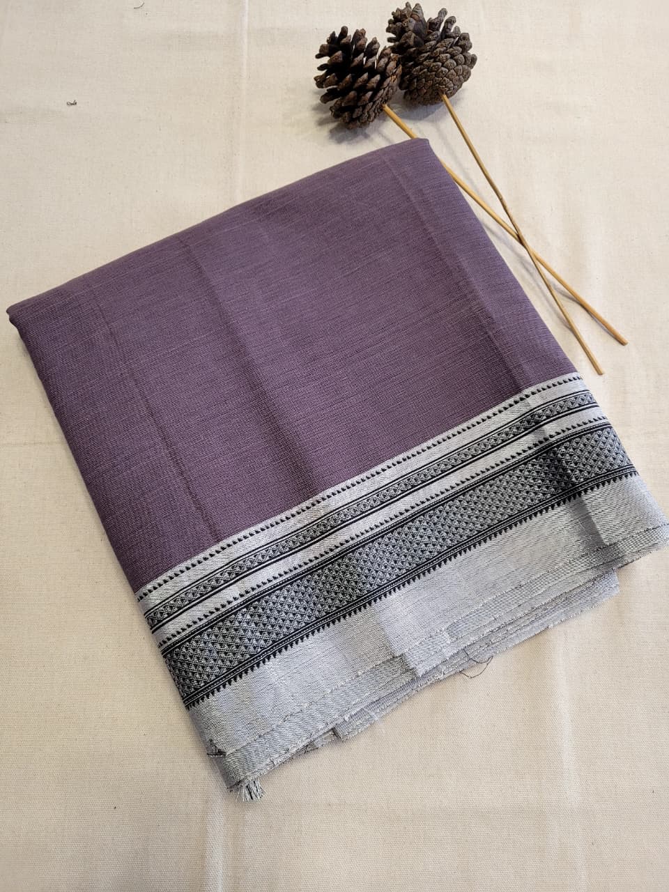 Brown Ilkal Cotton Saree Silk Pallu