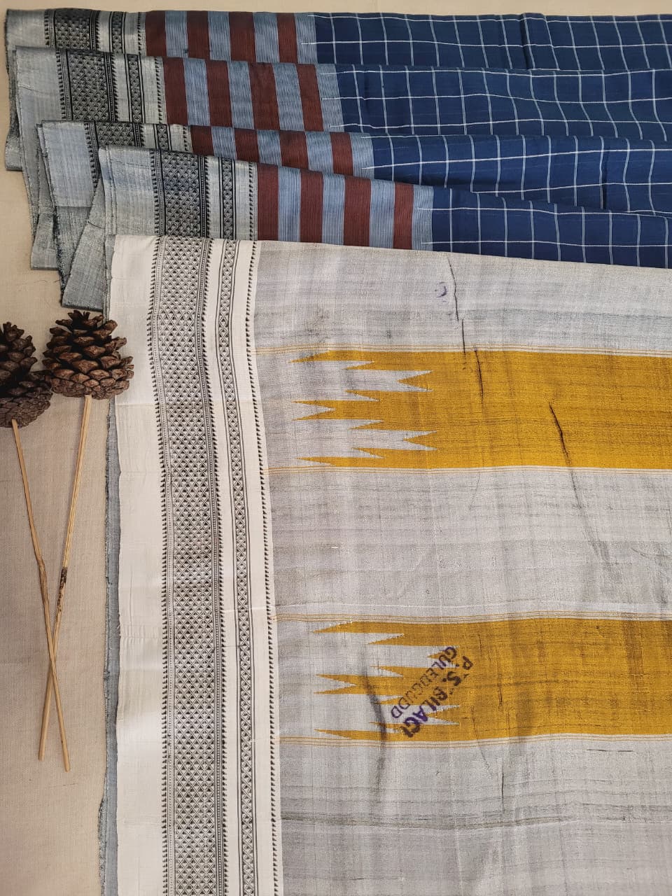 Blue4 Ilkal Cotton Saree Silk Pallu