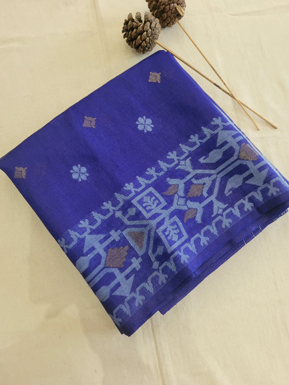 Ink Pure Tussar Jamdani Saree