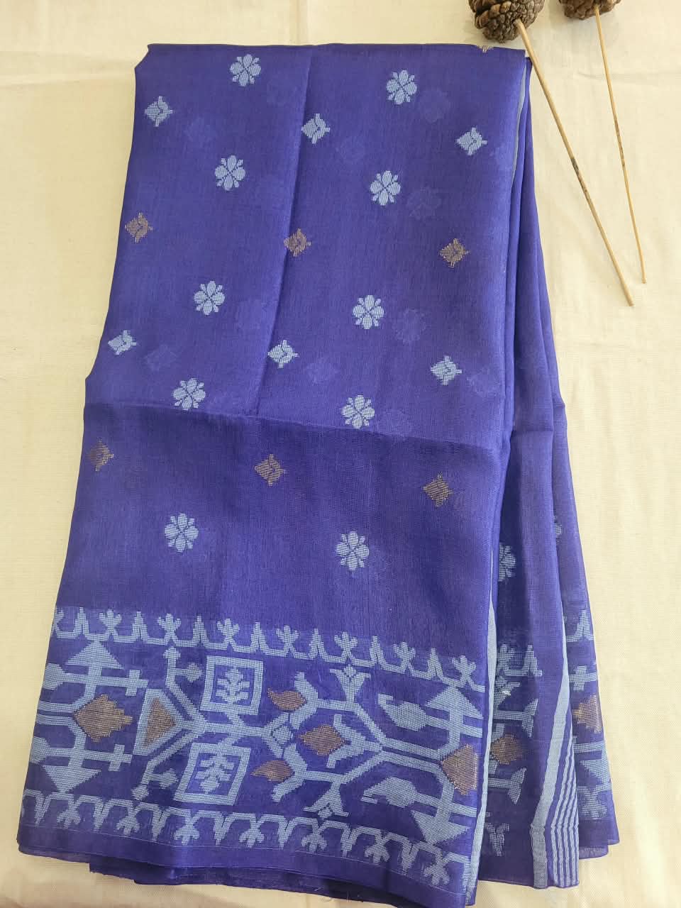 Ink Pure Tussar Jamdani Saree