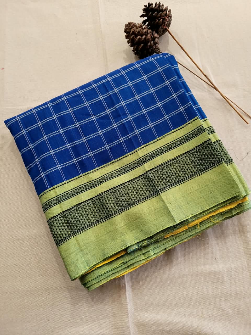 Ink3 Ilkal Cotton Saree Silk Pallu
